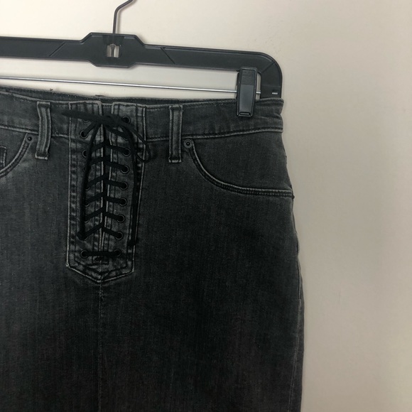 HUDSON Bullocks High Rise Lace Up Skirt / Reverie Denim / Size: 30 (10) - Picture 6 of 11